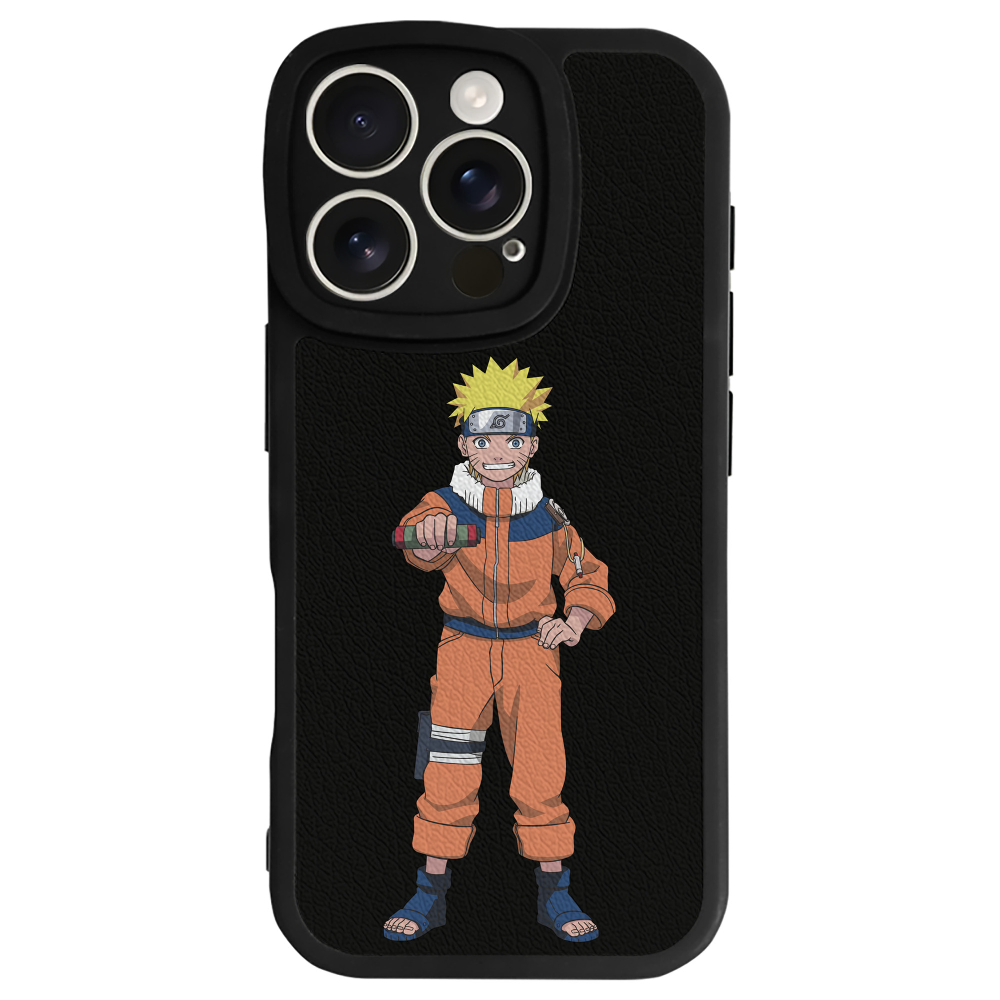 （画像用） NARUTO -ナルト- うずまき ナルト Uzumaki Naruto 【iPhone 16シリーズ対応】シリコンスマホケース（レザー調） 材質：シリコン